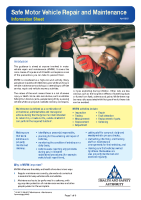 Motor Vehicle Repair Information Sheet front page preview
              